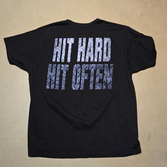 WWE Roman Reigns "Hit Hard, Hit Often" Short Sleeve Black T-Shirt Men's Size XL - Picture 3 of 5